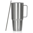 thumbnail image 1 of 44 oz Double Vacuum Wall Stainless Steel Tumbler with Handle & Metal Straw, 1 of 1