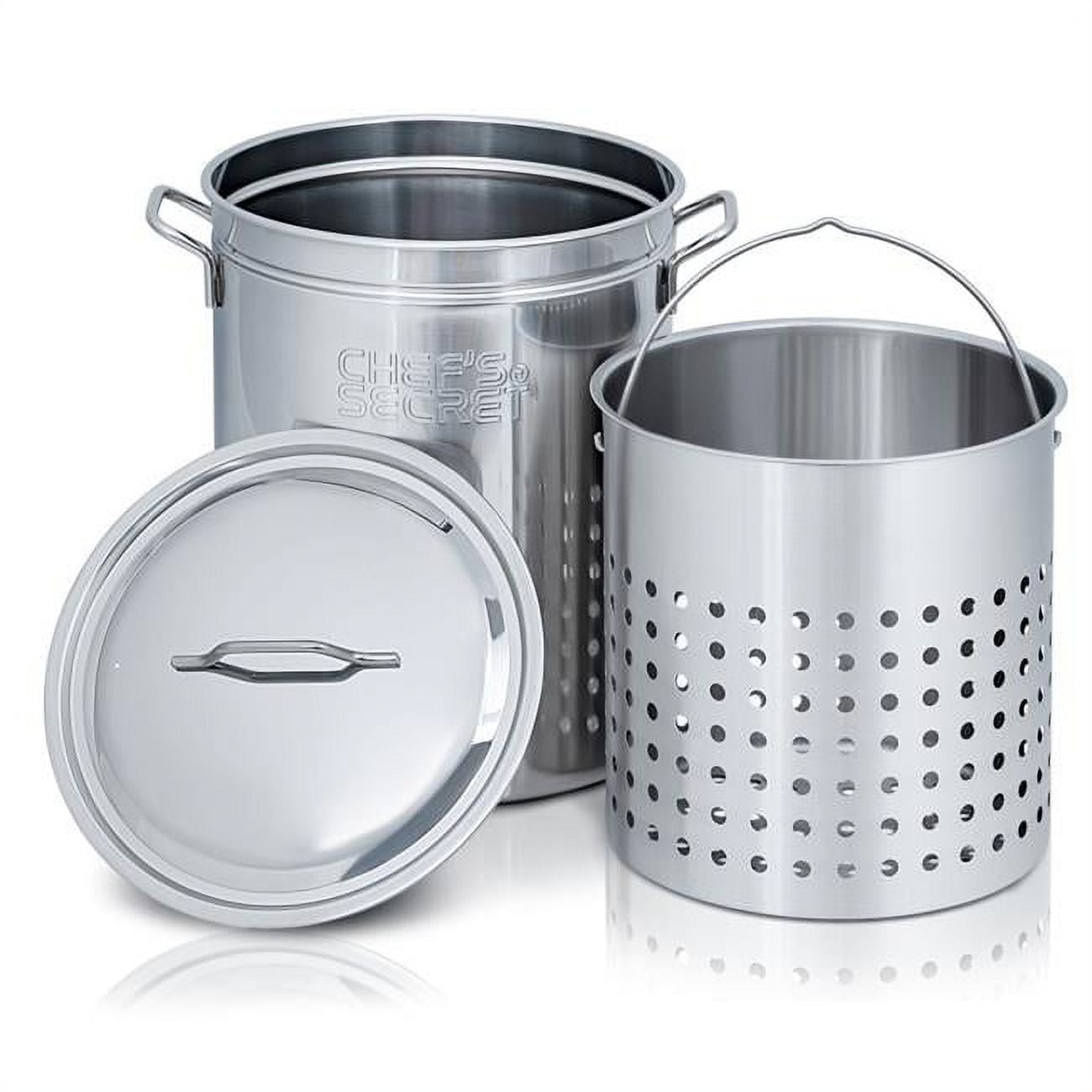 Kitchen Craft by West Bend 4 Quart Stock Pot with Vented Lid, Stainless  Steel