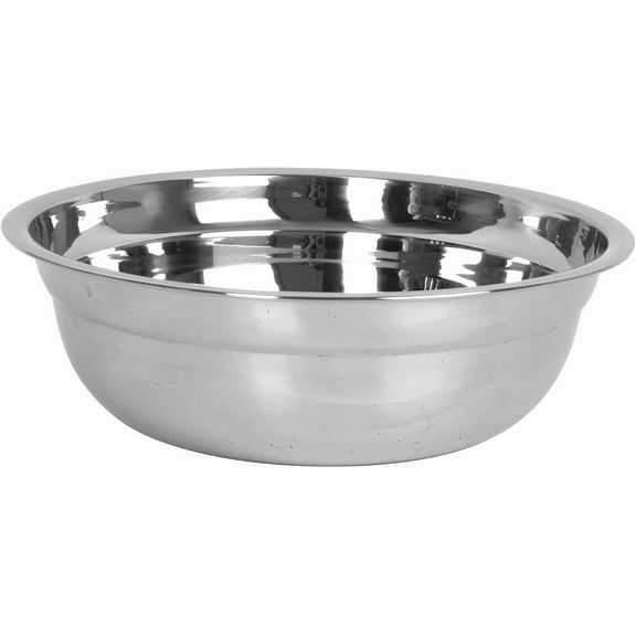 44 qt. Polar Basin Stainless Steel bowl Heavy Duty Dent-Resistant with Contoured neck - Mixing Bowl Prep Bowl Metal Bowl Great for Prepping Cooking Baking Meal Prep