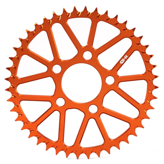 44 teeth E-Bike Rear Sprocket For Talaria Sting MX5 Electric Dirt Bike Motocross CNC Billet 7075 T6 Aluminum Alloy Anodized Orange 44T 428 Chain
