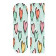 thumbnail image 1 of 44" x 10" PVC Anti-Slip Pad Skateboard Anti-Slip Pad with High-Density Sand Grain Surface Hearts on Green, 1 of 8