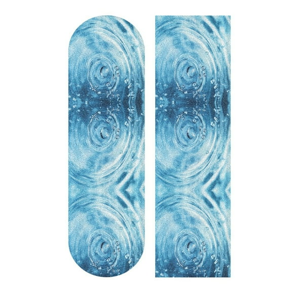 44" x 10" Skateboard Grip Tape Diamond Grit Surface, Heavy-Duty PVC Backing Non Slip Ease to Apply Circular Ripple
