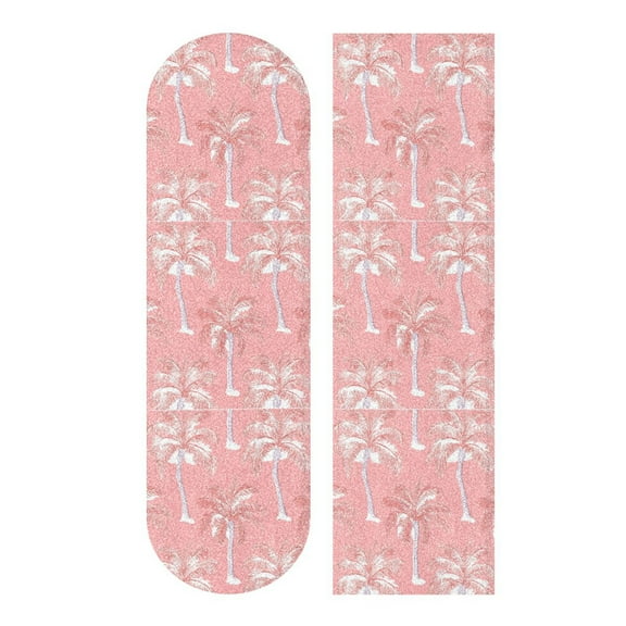 44" x 10" Tape Skateboard Scooter Grip Tape Skateboard Griptape Sheet Coral Pink Palm Tree