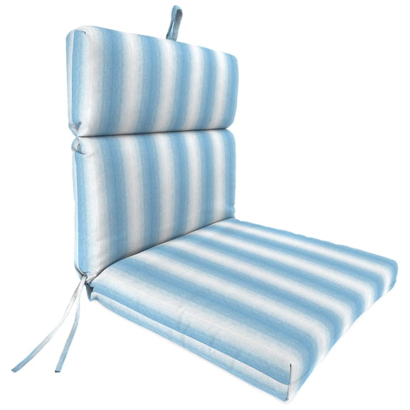 44" x 22" Rectangular Outdoor Chair Cushion with Ties and Hanger Loop