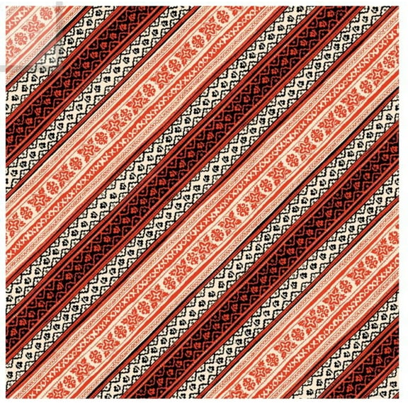 44 x 36 Diagonal Stripes Red Maywood Studio 100% Cotton Novelty