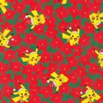 thumbnail image 1 of 44 x 36 Pikachu's Holiday by Pokemon Pikachu Poinsettias Christmas Fabric Robert Kaufman 100% Cotton, 1 of 2