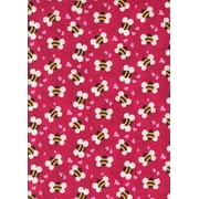 44 x 36 Valentine Bees Buzzing in Love Red Fabric Traditions 100% Cotton