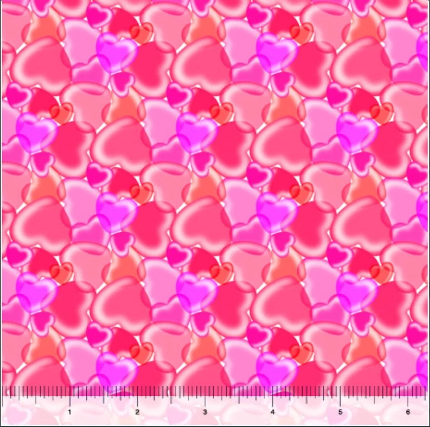Pink Red Hearts Fabric, Wallpaper and Home Decor