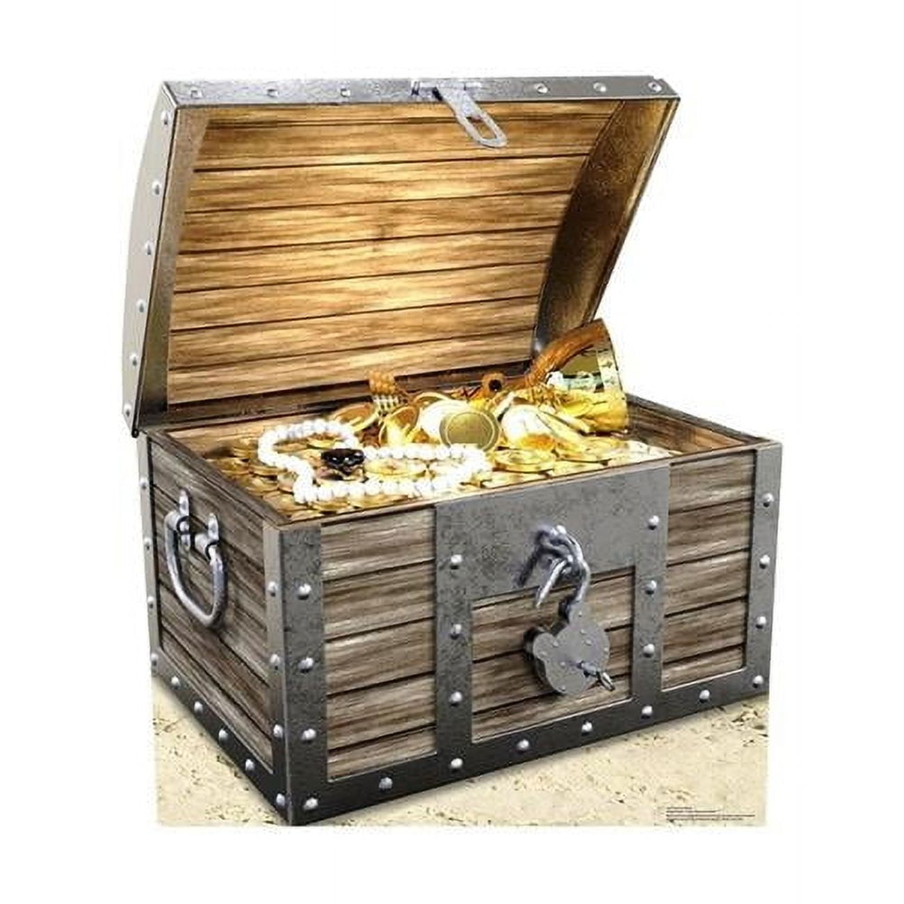 GIFTSGONEWILD 44 x 39 in. Treasure Chest Cardboard Standup