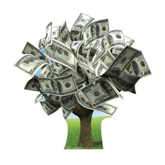 44 x 45 in. Money Tree Cardboard Cutout