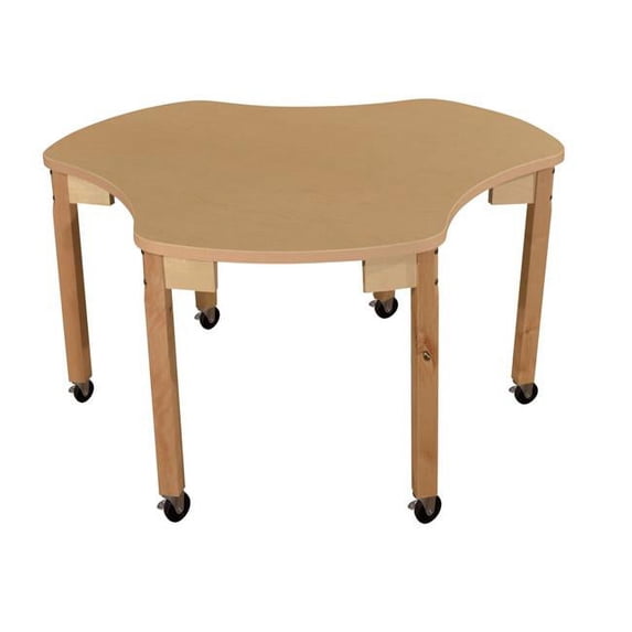 44 x 48 in. Mobile Synergy Union High Pressure Laminate Group Table with Hardwood Legs- 14 in.