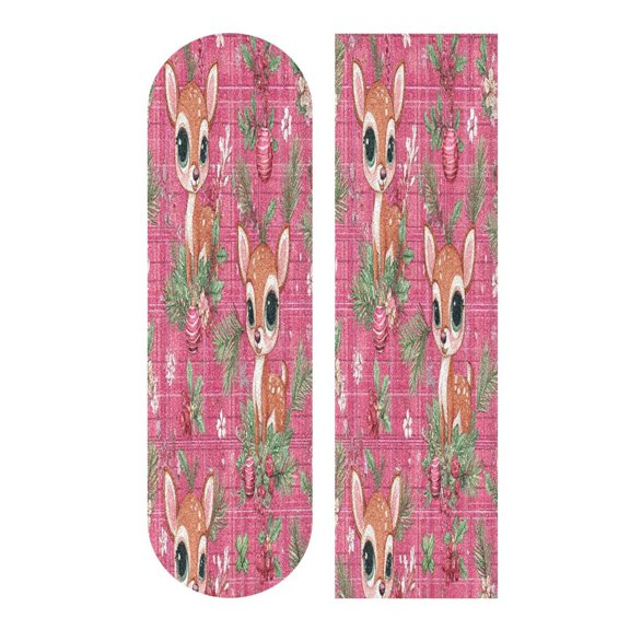 44"x10" PVC Anti-Slip Pad Skateboard Anti-Slip Pad with High-Density Sand Grain Surface Cute Adorable Baby Deer