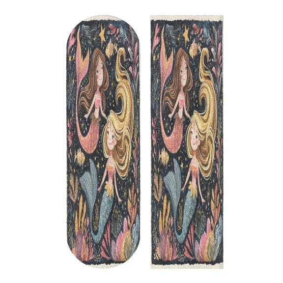 44"x10" PVC Anti-Slip Pad Skateboard Anti-Slip Pad with High-Density Sand Grain Surface Happy Mermaids
