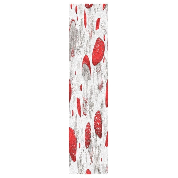 44"x10" Skateboard Grip Tape Protector Sheets Nonslip Protection Griptape Sheet for Outdoor Sports Red Mushrooms Pattern
