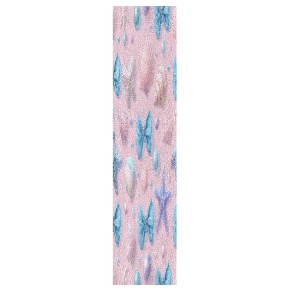 44"x10" Skateboard Grip Tape Protector Sheets Nonslip Protection Griptape Sheet for Outdoor Sports Seashells and Bows