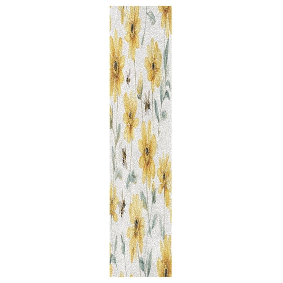 44"x10" Skateboard Grip Tape Protector Sheets Nonslip Protection Griptape Sheet for Outdoor Sports Yellow Daisies and Bees