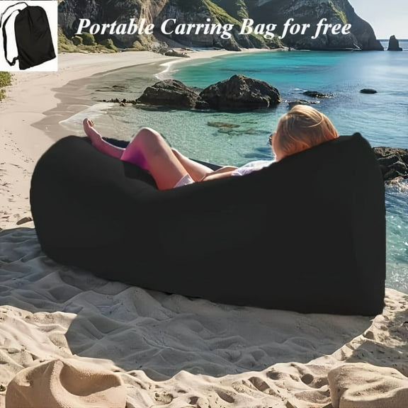 440.92LB Load-Bearing Inflatable Sofa, Pillow Style Foldable Air Cushion Bed, Portable with Storage Bag, Fast Inflation Lazy Lounge Chair for Outdoor Rest