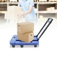 thumbnail image 1 of 440.92lbs Folding Hand Truck Blue Heavy Duty Dolly Luggage Moving Cart Platform Cart Dolly for Goods Loading and Unloading, Luggage Moving, 1 of 17