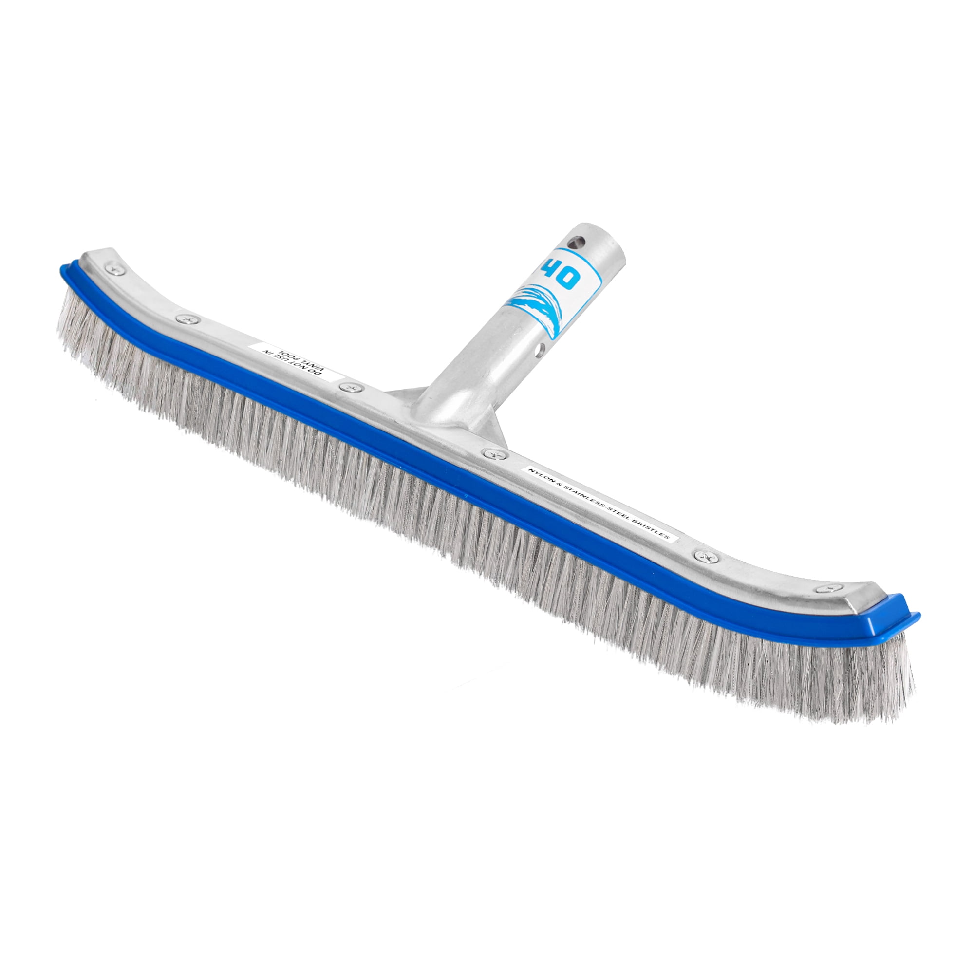 440 Combo Nylon and Stainless Steel Pool Brush 18Inch Heavy Duty