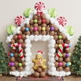 440 Pcs Christmas Gingerbread House Balloon Kit, Brown White Balloon