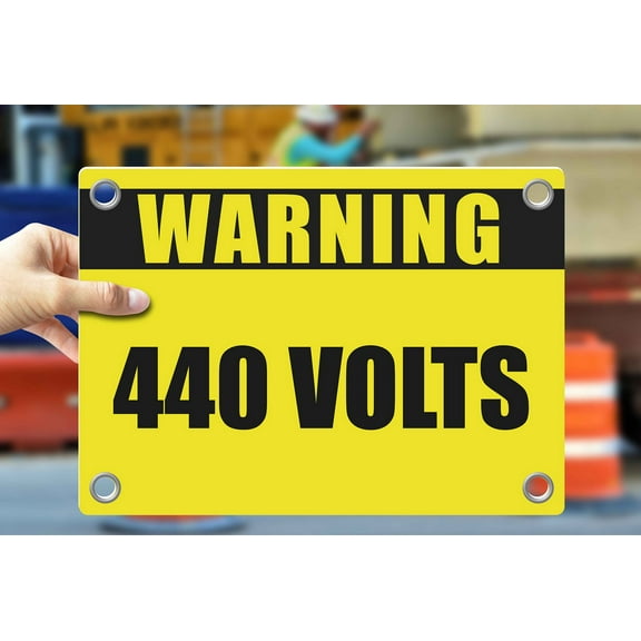 440 VOLTS | Warning Notice Caution Danger 3mm PVC Sign