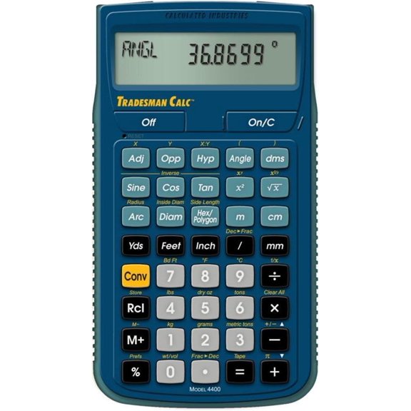 4400 TradesmanCalc Technical Trades Dimensional Trigonometry and ometry Math Conversion Calculator Tool for Tech Students, Welders, Metal Fabricators, Engineers, Draftsmen Small