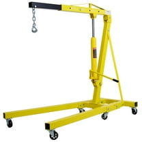 4400LBS Engine Hoist, Folding Hydraulic Hoists Cherry Picker, Heavy Duty Engine Crane Lifter, Red