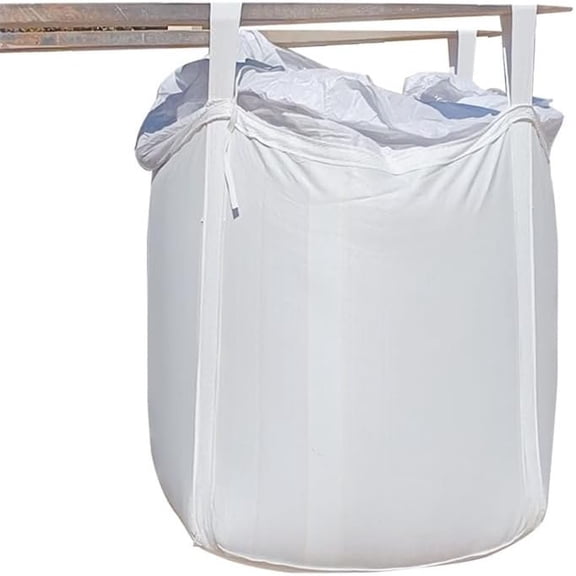 4400lbs SWL FIBC Bulk Bag, 2 Ton Bulk Bag, 39"L x 39"W x "H, Duffle Top Flat Bottom, Woven Polypropylene Constructing Bags (2)