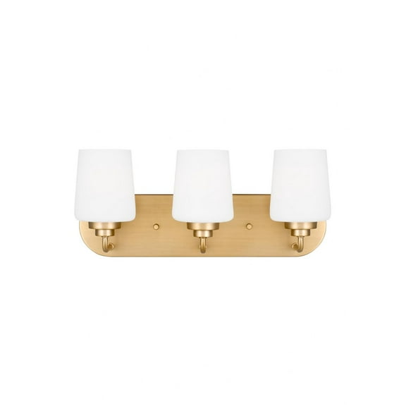 4402803-848-Generation Lighting-Sea Gull Lighting-Windom-3 Light Bath Vanity-Satin Brass Finish-Incandescent Lamping Type