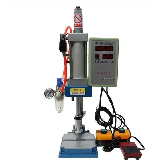 440Lb Pneumatic Punch Machine with Display Controller Desktop Punching Press Machine 110V