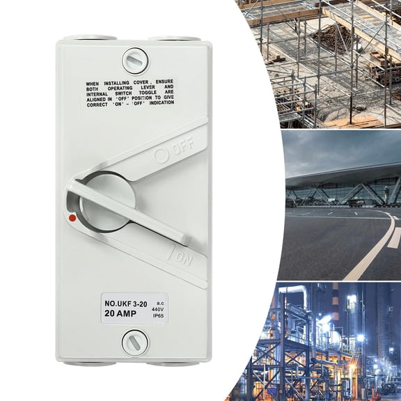 440V 20A 3 Positions Wall Mounted Isolation Switch Waterproof Safety Isolation Switch