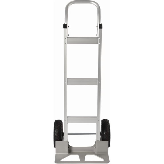 440lbs/500lbs Aluminum Alloy Hand Truck Cart, Heavy Duty Dolly w/ 9.8 Inch Solid Rubber Wheels, Transport Tool for Warehouses, Supermarkets, Silver (500lbs)