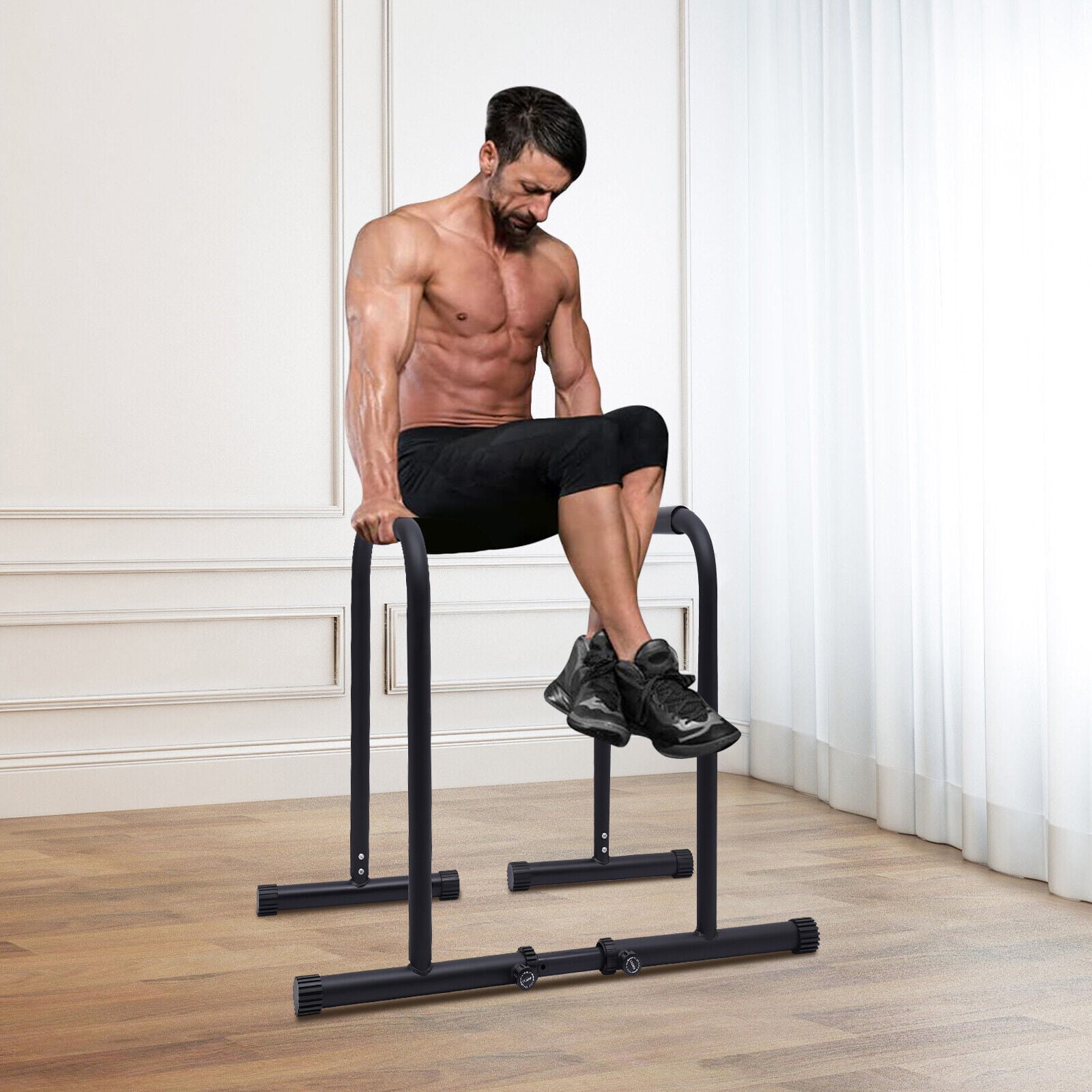 440lbs Adjustable Dip Bar, Heavy Duty Calisthenics Dip Station