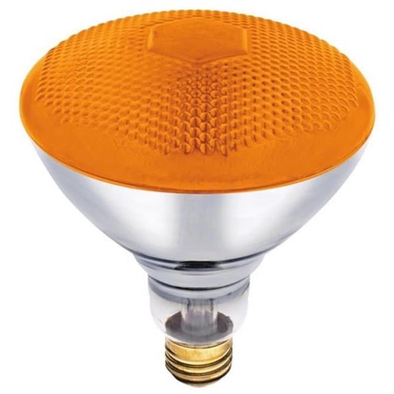 441100 100 watt BR38 Incandescent Flood Light Bulb, Amber
