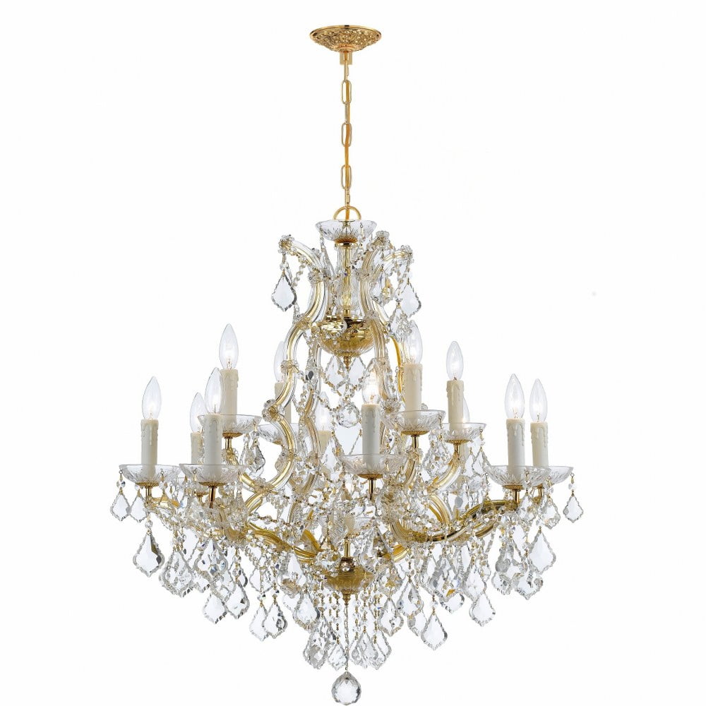 Maria Theresa 13-Light Gold Crystal Chandelier