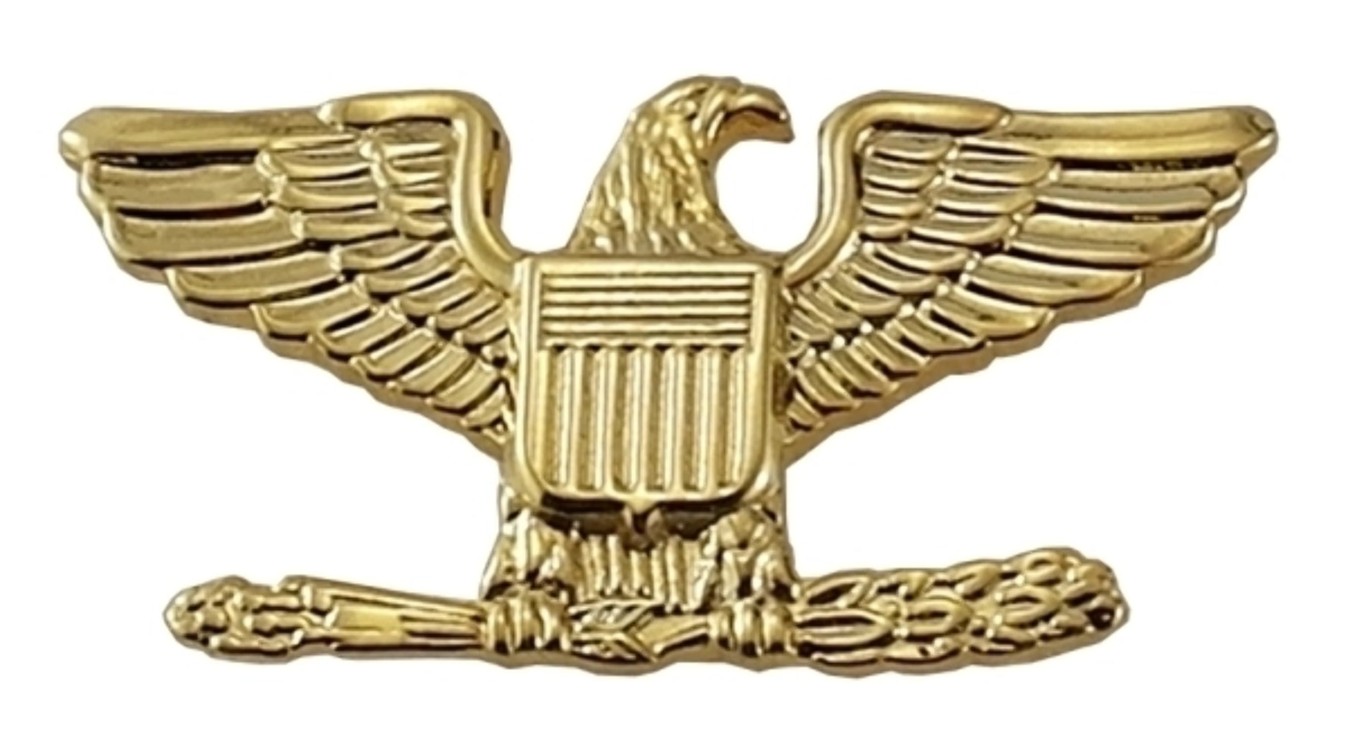 Colonel Rp Insignia Gold 4413MG Metal Rank Insignia, Col. Eagle, Gold, PR - Walmart.com