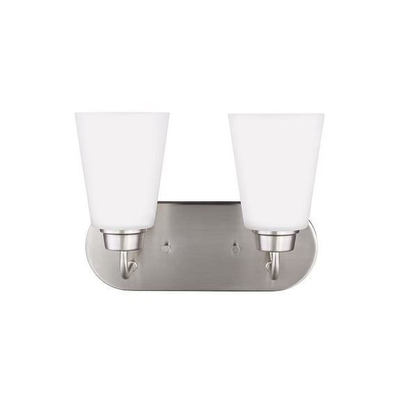 4415202-962-Generation Lighting-Sea Gull Lighting-Kerrville-100W Two Light Bath Vanity-Brushed Nickel Finish-Incandescent Lamping Type
