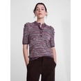 thumbnail image 1 of Scenario Women's and Women's Plus Henley Sweater with Puff Sleeves, Lightweight, Sizes XS-4X, 1 of 6