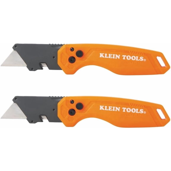 44313 Folding FLICKBLADE Utility Knife with Side Release Button, Compact, Dual Locking Positions for Versatile Cutting Options, 2-Pack