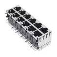 thumbnail image 1 of 44520-0002 Jack Modular Connector 8p8c (RJ45, Ethernet) 90° Angle (Right) Shielded, EMI Finger Cat5, 1 of 2
