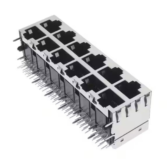 44520-0002 Jack Modular Connector 8p8c (RJ45, Ethernet) 90° Angle (Right) Shielded, EMI Finger Cat5