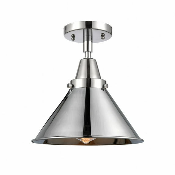 447-1C-PC-M10-PC-Innovations Lighting-Briarcliff - 1 Light Flush Mount In Traditional Style-9.5 Inches Tall and 10 Inches Wide-Polished Chrome Finish