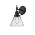 thumbnail image 1 of 447-1W-BK-G42 Innovations Lighting Cone - 1 Light Wall Sconce-11.25 Inches Tall and 7.75 Inches Wide-Matte Black Finish-Clear Glass Color, 1 of 3
