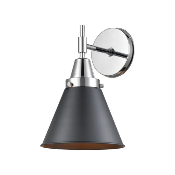 447-1W-PC-M13-BK-LED-Innovations Lighting-Caden-3.5W 1 LED Wall Sconce in Retro Style-8 Inches Wide by 11.38 Inches High Polished Chrome Finish with