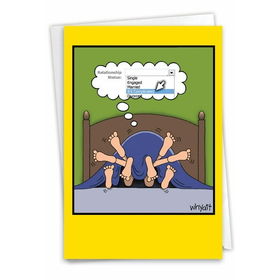 4472K It' Complicated Blank Blank All with Envelope - NobleWorks, Greeting Cards