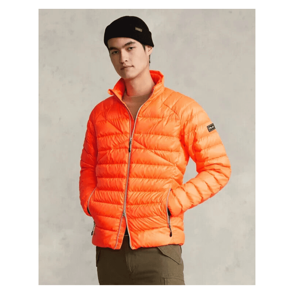 448 RLX POLO RALPH LAUREN Packable Water Repellent Quilted Down Jacket Orange Walmart