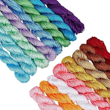 448 Yards 1mm Nylon String Chinese Knotting Cord Beading Cord Nylon Kumihimo Macrame Thread String Cord