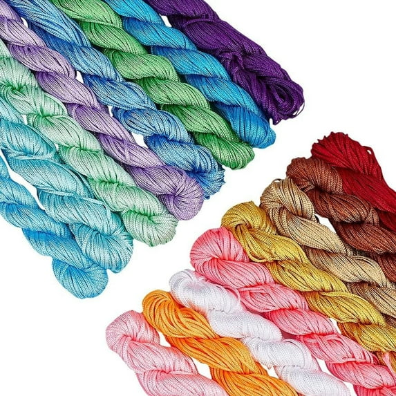 448 Yards 1mm Nylon String Chinese Knotting Cord Beading Cord Nylon Kumihimo Macrame Thread String Cord
