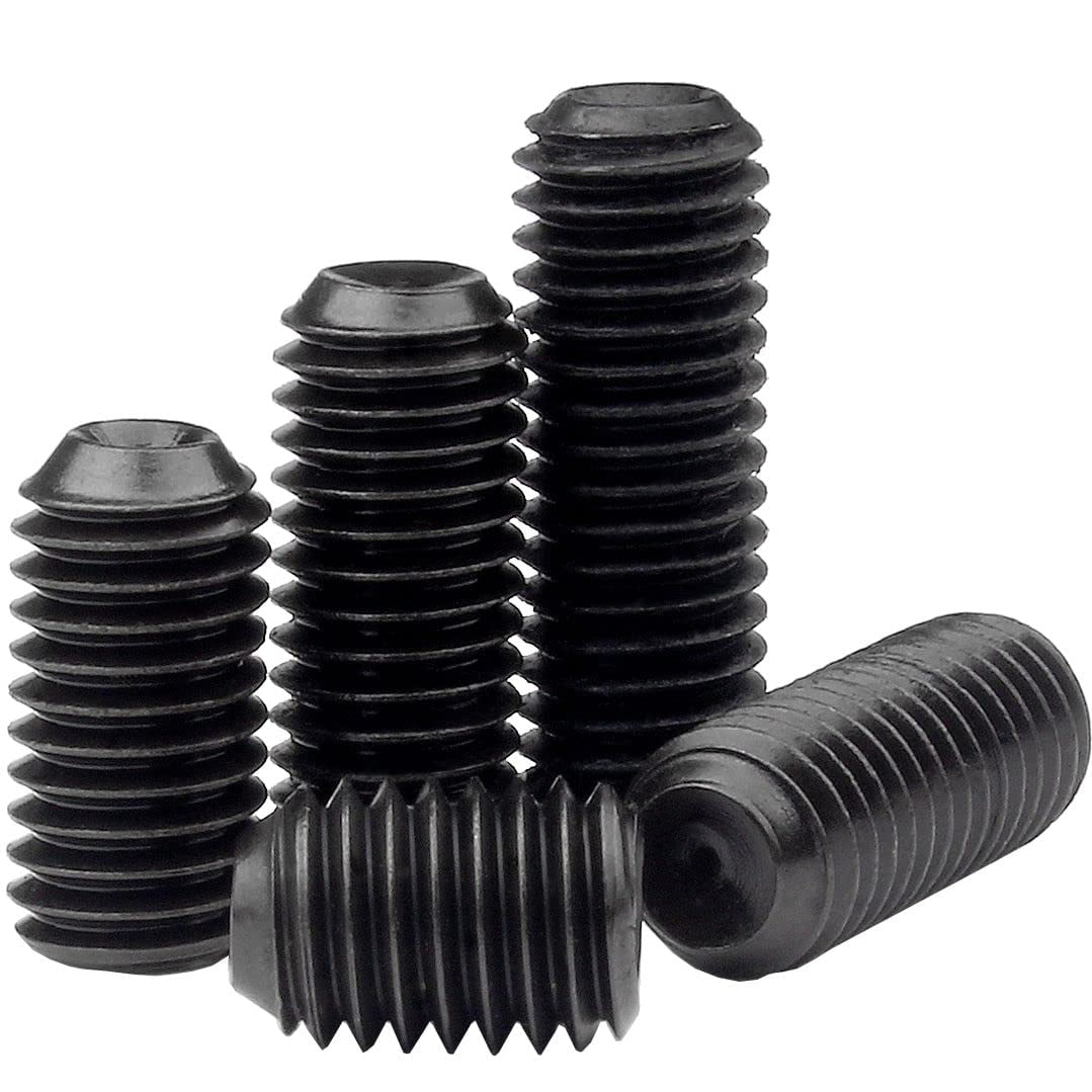 448 x 1/2" Cup Point Set Screws, ASME B18.3, Alloy Steel, Black Oxide