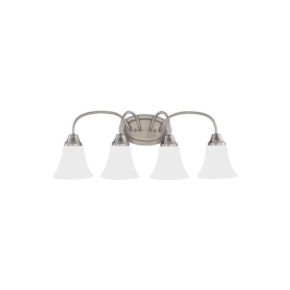 44808-962-Generation Lighting-Sea Gull Lighting-Holman-60W Four Light Bath Vanity-Brushed Nickel Finish-Incandescent Lamping Type